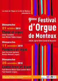 Soif de Culture - 9ème Festival d'Orgue de Monteux. Du 25 octobre au 25 novembre 2018 à MONTEUX. Vaucluse.  16H30